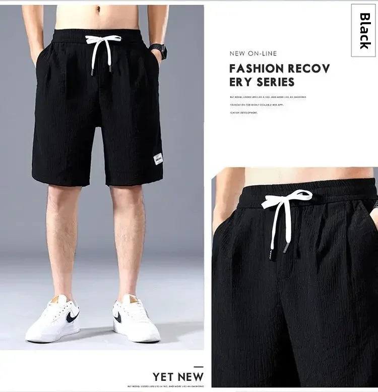 Men's Ice Silk Casual Shorts Loose Fit Summer Style Big Pants Versatile Outerwear For Men Comfortable Underwear