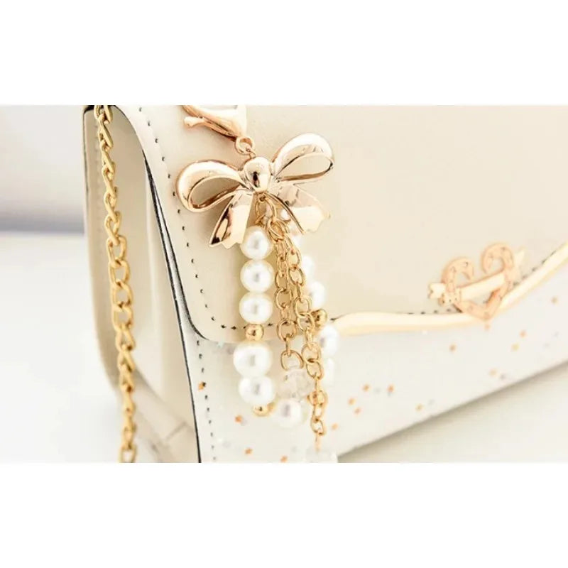 Crossbody women's bag with pendant chain Korean version ins fashion and versatile premium shoulder bag
