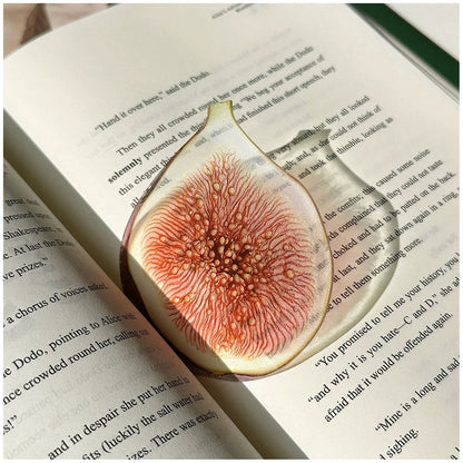 New exquisite transparent acrylic apple bookmark reading mark gift cute grape tomato bookmark toy