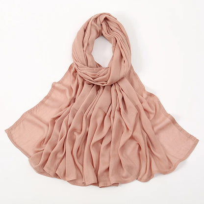 Fashion Modal Hijab Rayon Cotton Shawls Muslim Hijabs For Women Plain Scarf Big Size Headscarf Islamic Turban Headband 190*85cm