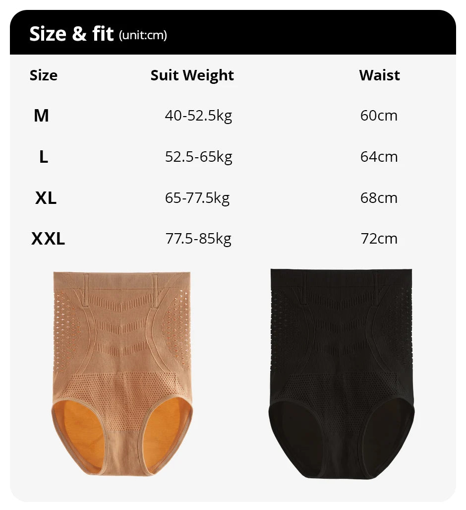 Flarixa High Waist Shaping Panties For Women Breathable Hollow Out Belly Tummy Control Brief Shapewear Body Shaper Underwear