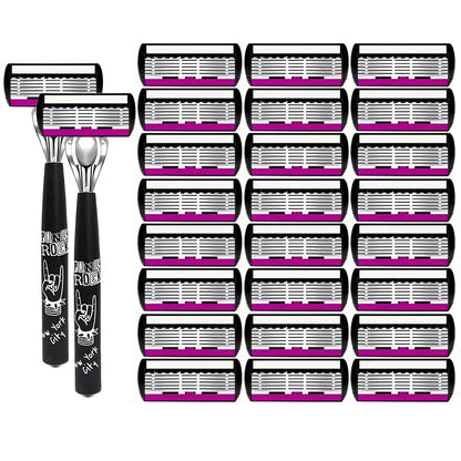 High Quality Men Safety razor 6-Layer Germany Stainless Steel Shaving Blades Manual Shaver Replacing Cutter Head