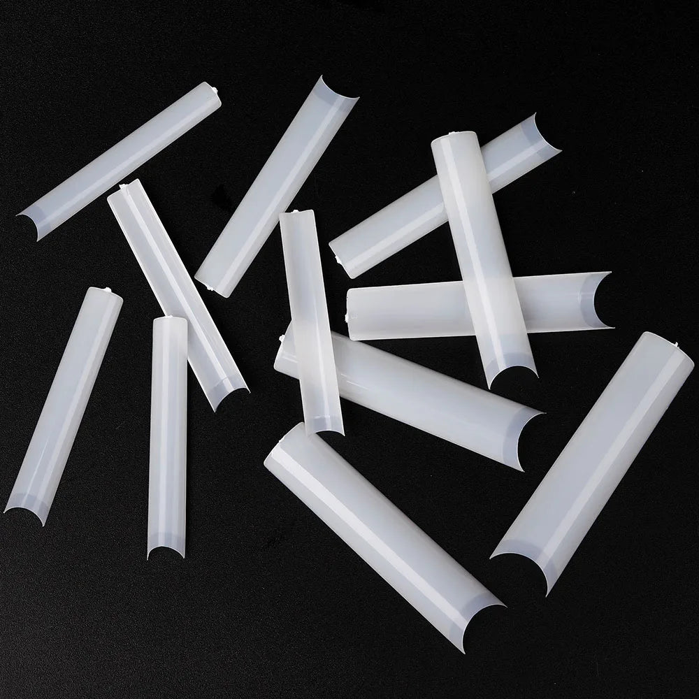 3XL Long Coffin/Square Acrylic False Nail Tip Half Cover C Curved Straight Nail Tips Manicure Nail Art Decoration ToolFake Nails