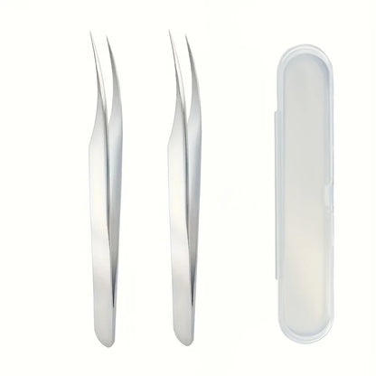 Stainless Steel Precision Eyelash Tweezers,Specialized Tweezers For Eyelash Extension, Tweezers For Removing Acne And Blackheads
