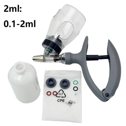1 Pc 2/5ml Poultry Automatic Syringe With Vaccine Bottle Livestock Continuous Injector Pet Adjustable Vaccine Injection