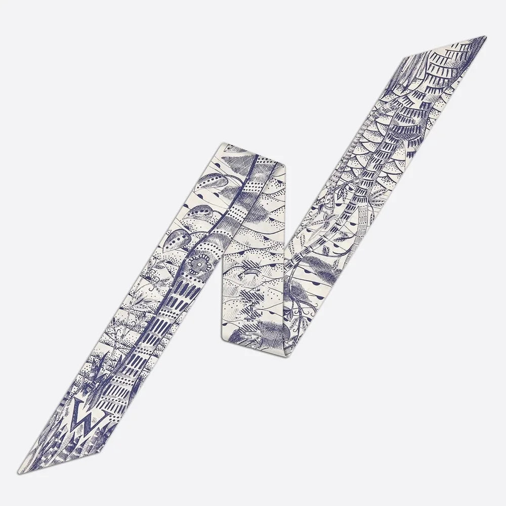 26 Letters Tarot Constellation Bag Scarf Twill Silk Scarves Women New Neckerchief Hair Headbands