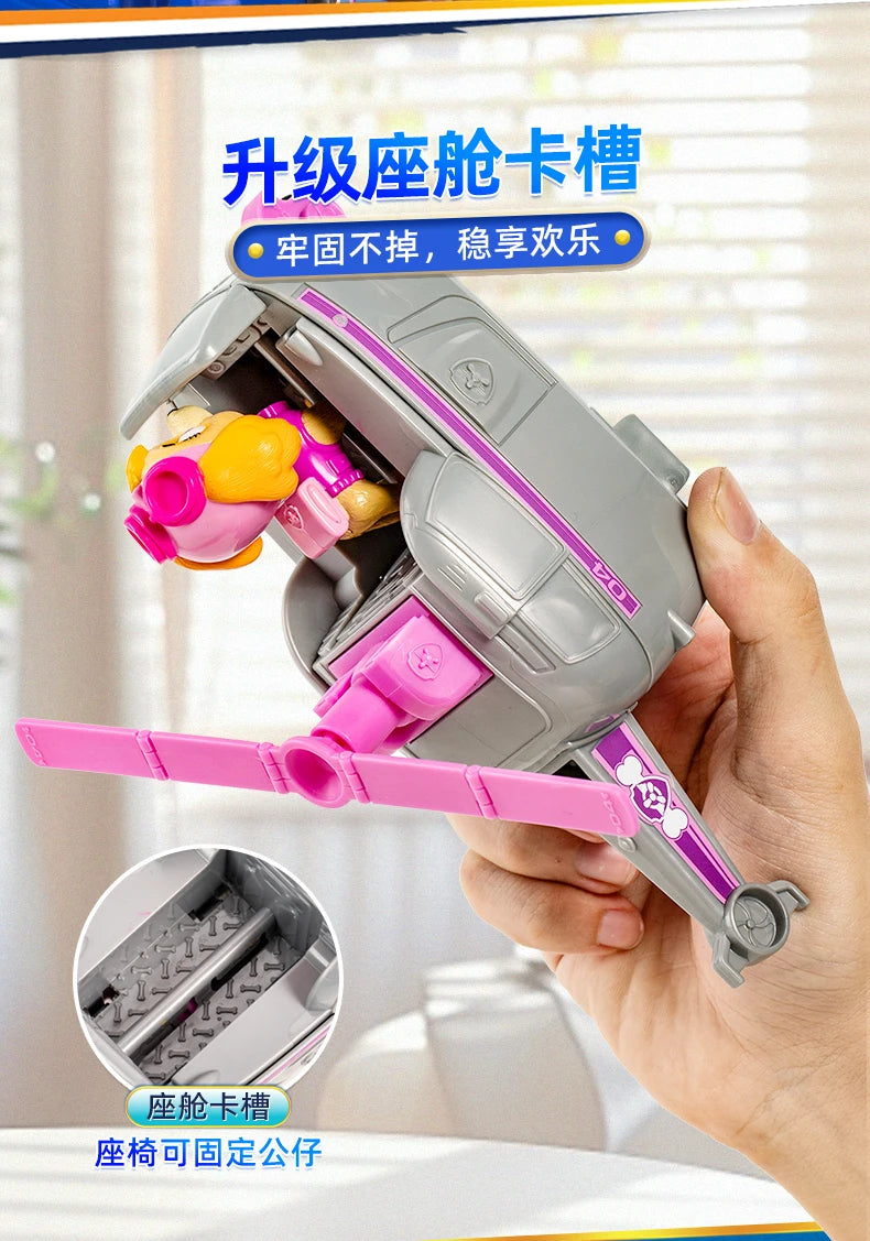 New Original PAW PATROL Vehicle Car Ryder Tracker Everest Chase Rex Skye Rocky Marshall Zuma Action Figure Toy Kid Birthday Gift