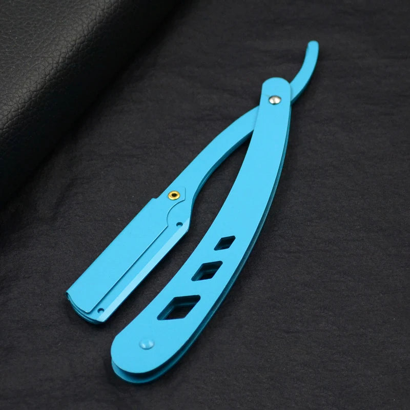 Men's Barber Shaving Razor Folding Knife Unisex Hair Removal Tool Eyebrow Knife ( Blades Not Included)