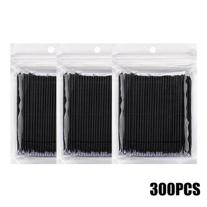 300/2000pcs Cotton Swabs MicroBrush Eyelash Extension Brushes For Makeup Nail Art Individua Applicator Lash Clean Removing Tool