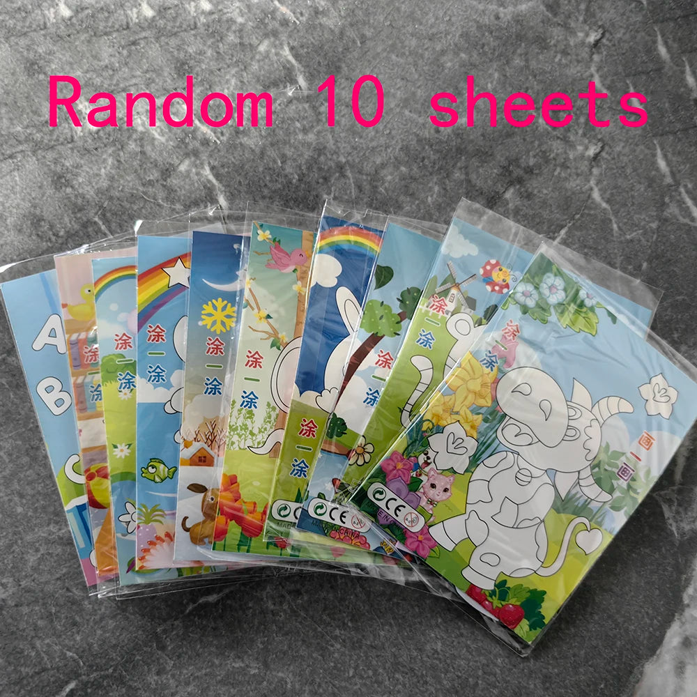 10 piece 3D EVA foam sticker set, DIY cartoon animal learning education painting sticker, art classroom painting puzzle handicra