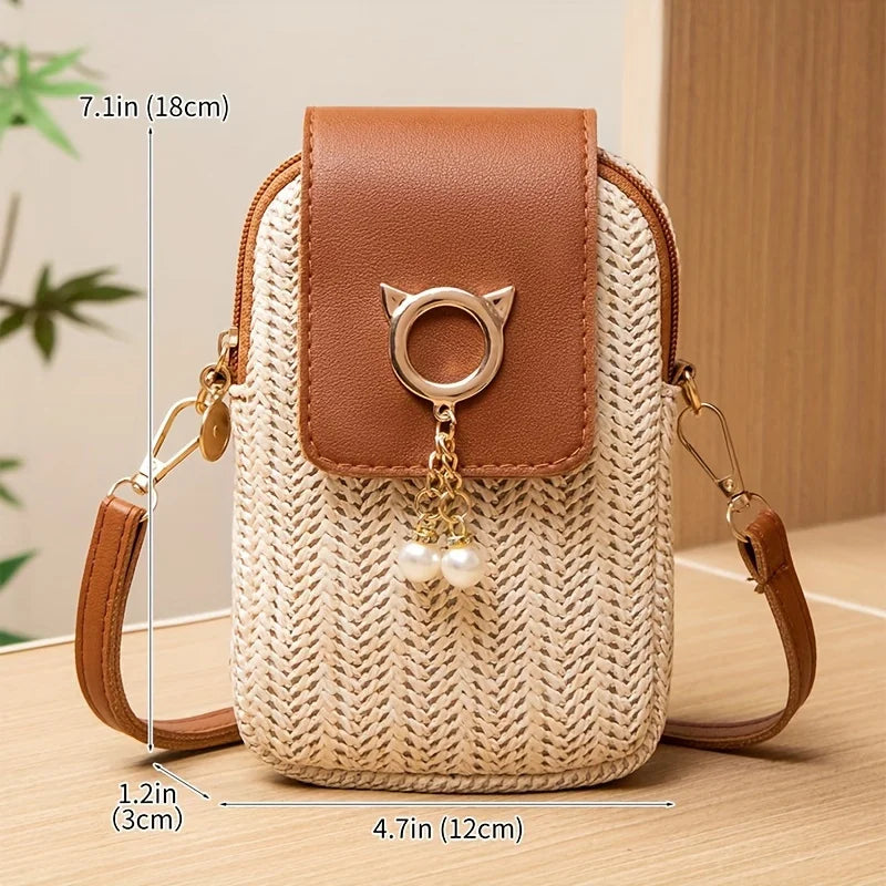 Casual Street Style Cute Mini Crossbody Phone Bag Suitable for Women Outing Party Vacation Suitable for People Over 15 Years Old