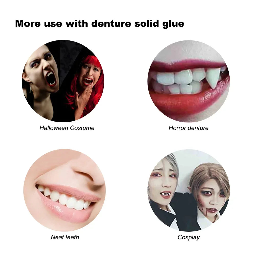 4 Colors Dental Oral False Fake Teeth Tooth Filling Repair Smile Snap on Veneers Dentures Case Paste Adhesive Beads Cosmetic