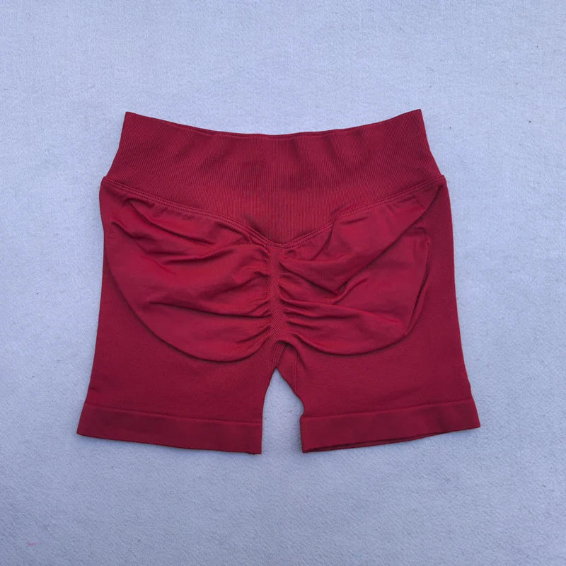 Shorts Women Seamless Yoga Shorts Scrunch Bum Gym Shorts Workout Low Waist Short Leggings Booty Stretch Running Shorts