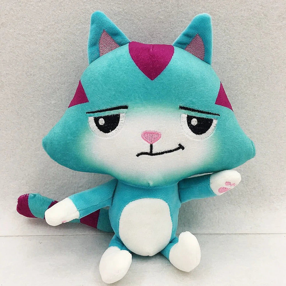 25cm 7-piece Gabby doll house plush toy cartoon stuffed animal mermaid cat mermaid plush doll children's Christmas gift