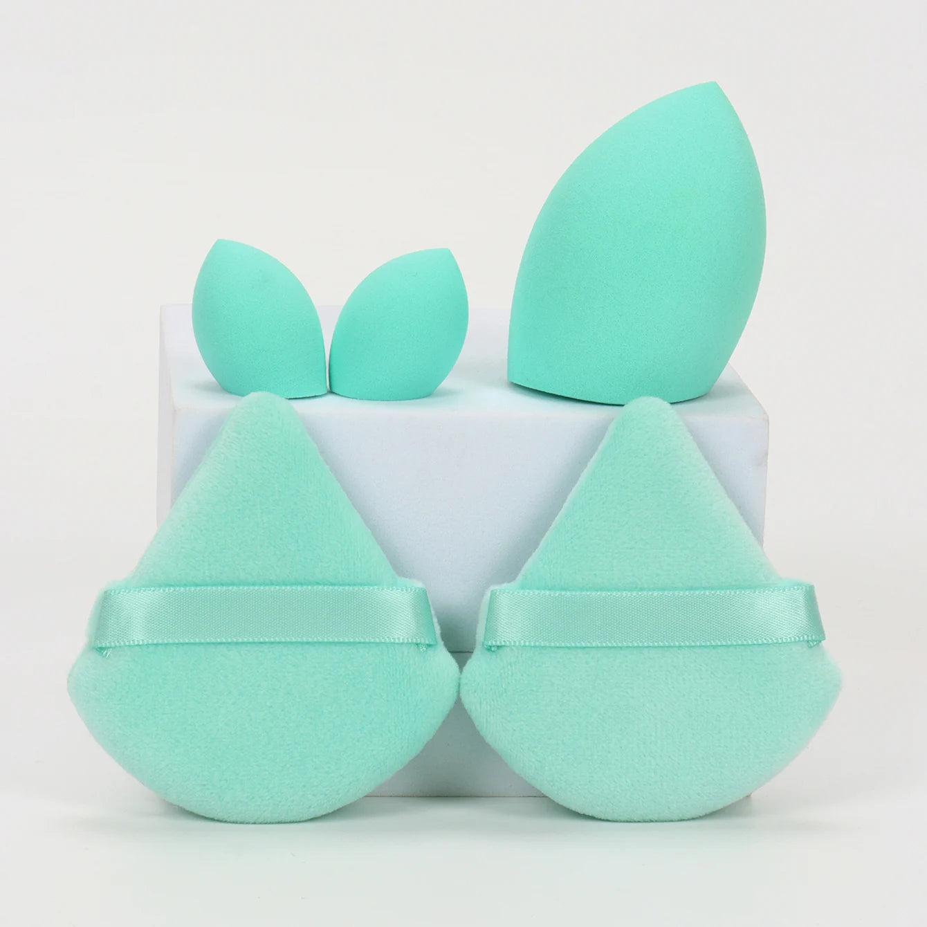 5Pcs Professional Makeup Sponge Set - Soft, Gentle, Multi-Purpose Tools for Perfect Foundation, Powder and Blush Application