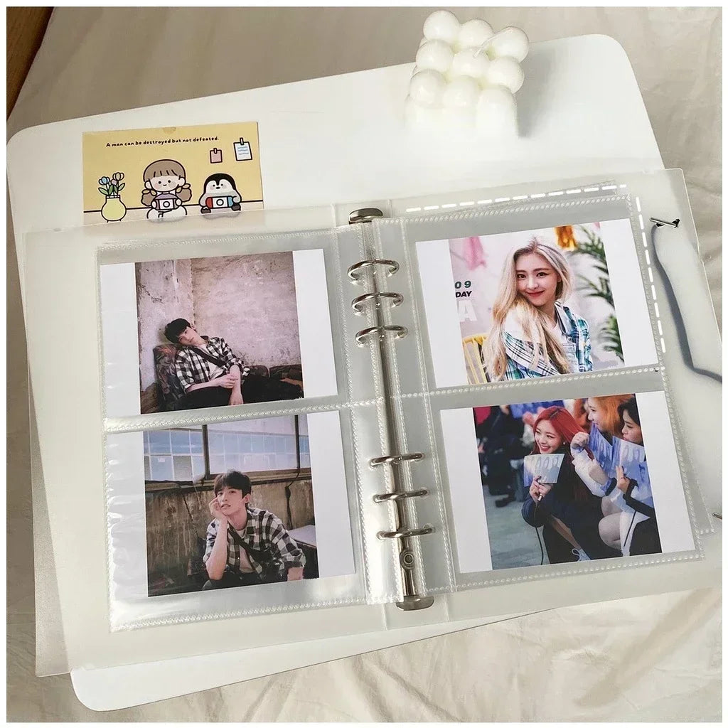 10pcs Transparent Photo Album Binder Sleeves Inlay Idol Card Collect Book Inner Page Multi-pockets Kpop Binder Photocard Binder