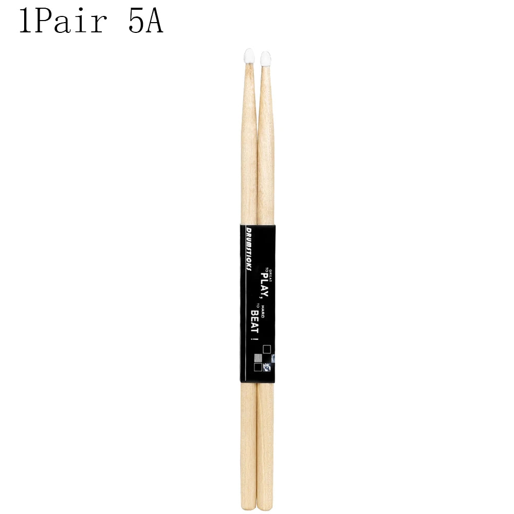 IRIN 1/5/10 Pairs 5A/7A Premium Maple Drumsticks Mallets Ideal for All Ages Durable Practice Drum Sticks for Jazz and Percussion
