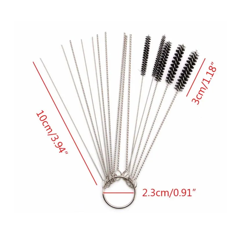 Carburetor Cleaning Tool Carbon Dirt Jet Remove Brushes Needles for Car Motorcycle Moped Scooter ATV Carb Jets Wire Cleaner Kits