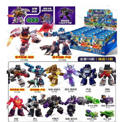 Blokees Transformation Optimus Shockwave Prime Megatron Starscream Bumblebee Anime Figure Robot Assembly Toys Blind Box Gifts