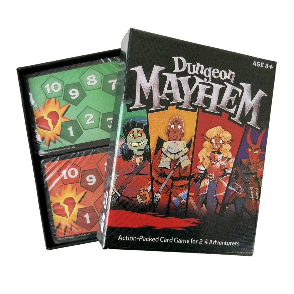 3 Styles Family Fun Board Game Playing Card Dungeon Mayhem Card Game Family Party Board Deck