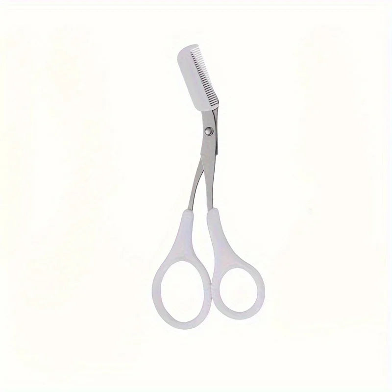 1pcs Eyebrow Trimmer,Stainless Steel Eyebrow Scissors With Comb,Eyebrow Trimming Scissors Hair Removal Beauty Tools for women