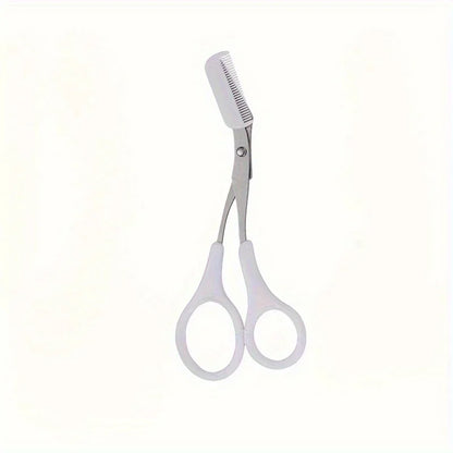 1pcs Eyebrow Trimmer,Stainless Steel Eyebrow Scissors With Comb,Eyebrow Trimming Scissors Hair Removal Beauty Tools for women