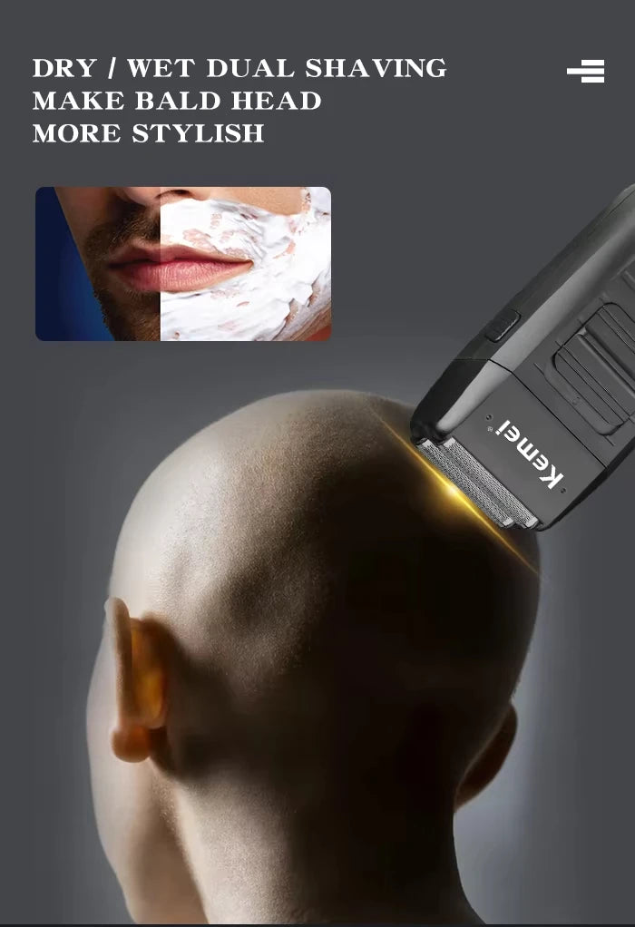 Kemei Professional Electric Hair Clippers USB Rechargeable Barber Trimmer Men's Electric Shaver Clippers KM-2299 KM-1102 Kit