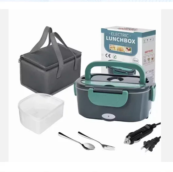 Portable Electric Food Warmer Lunch Box 1.5L 60W - Leak Proof Food Heater for Car, Home, Office & Travel