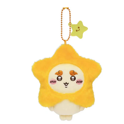 Star Wish Series Plush Keychain – Cute Usagi Hachiware Flying Squirrel Stuffed Toy Five-Pointed Star Pendant Gift