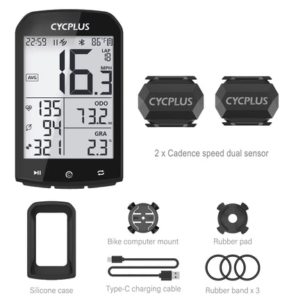CYCPLUS M1 GPS Bicycle Computer Cycling Speedometer Bluetooth 5.0 ANT+ Ciclismo Speed Meter for Garmin Zwift Bike Accessories