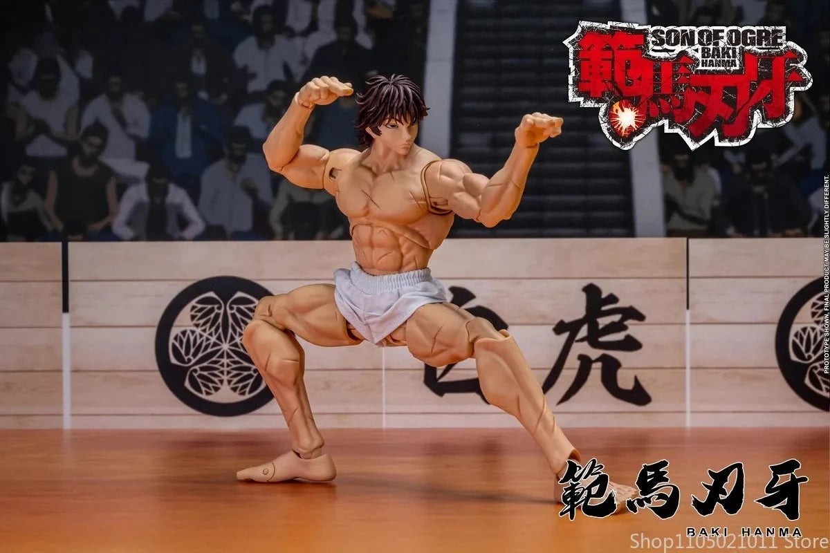 1/12 Scale Anime Baki Hanma Oni Action Figure Real Man Assembly Model Figurine Office Desktop Decoration Ornaments Boy'S Gifts
