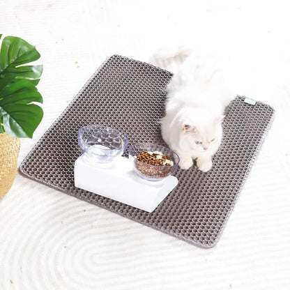 Cat Litter Mat Double Layer Pet Litter Box Waterproof Pet Mat Non-slip Sand Cat Pad Washable Bed Mat Clean Pad Products