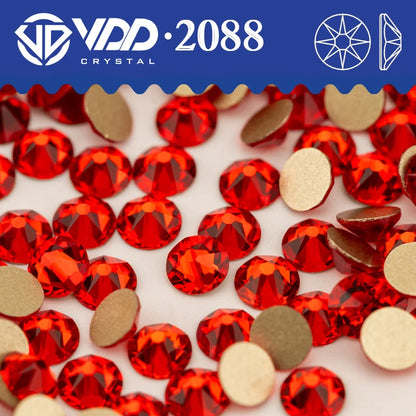 VDD SS16-SS30 High Quality AAAAA 2088 Rhinestones Crystal Flatback 8 Big 8 Small 16cut Stones For DIY Crafts Nail Art Decoration