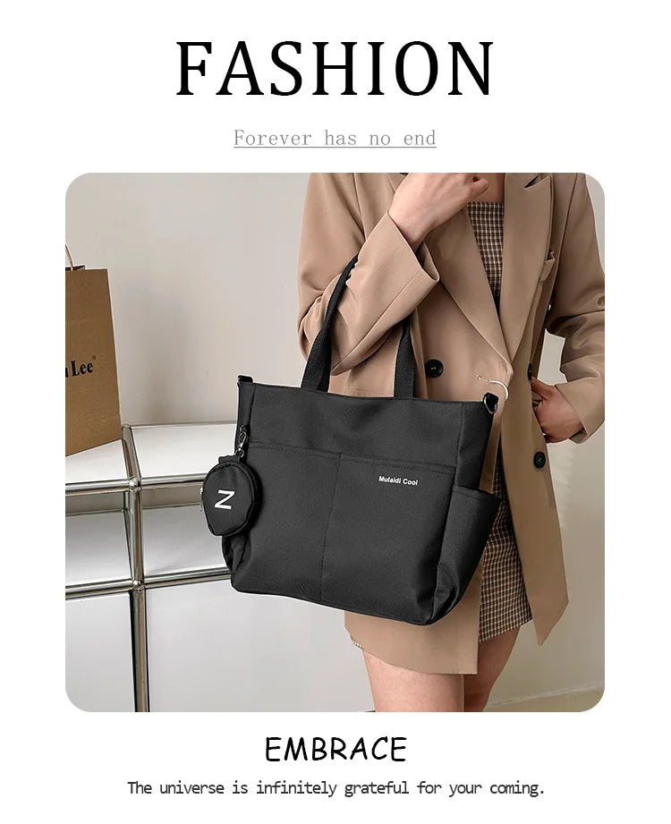 Large capacity Korean version crossbody bag suitable for both male and female college students travel shoulder bag commuting bag