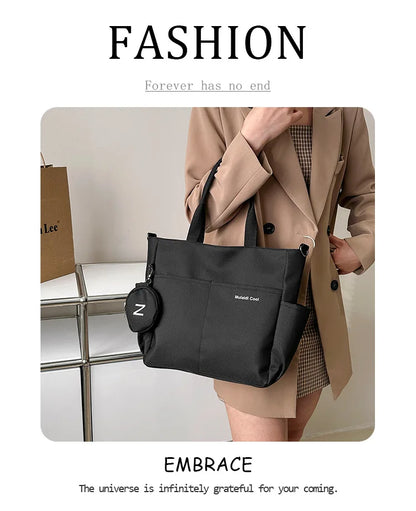 Large capacity Korean version crossbody bag suitable for both male and female college students travel shoulder bag commuting bag