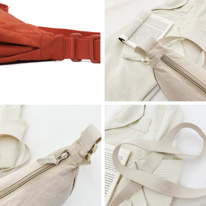 New Simple and Casual Solid Color Nylon Large Capacity Women's Dumpling Bag Shoulder Bag for Travel and Commuting