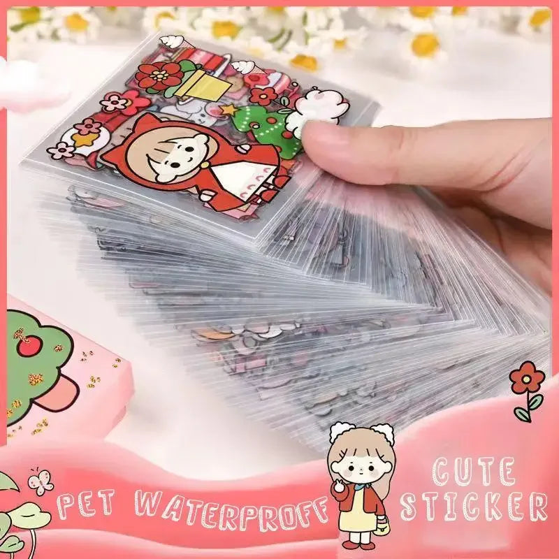 100/50/20/10 Pcs Kawaii Stickers PET Cartoon Scrapbooking Cute Sticker DIY Junk Journal Stickers Decoration Stationery Supplies