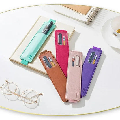 Leather Adjustable Elastic Band Pen Holder, Pen Pouch For Planner, Pen Holder For Notebook, Notebook Pen Holder
