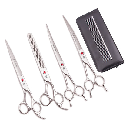 Dog Grooming Scissors Purple Dragon Stainless Gold Professional Dog Shears Scissors To Cut Dog Hair Pet Curved Shears Z3005A