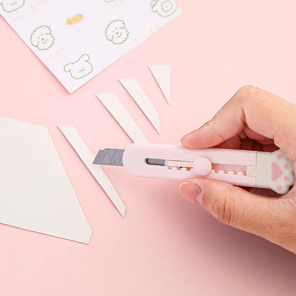 Mr.Paper Mini Cat Claw Utility Knife Creative Cute Convenient Hand Account Paper-cutting Tool Student Stationary Art Supplies