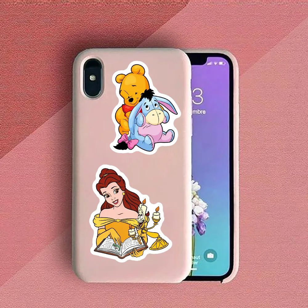 100Pcs Disney Mixed Cartoon Stickers Mickey Decals DIY Laptop Luggage Phone Motorcycle Waterproof Sticker Children Toy