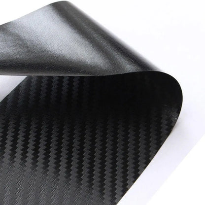 Universal Rear Trunk Guard Plate Sticker Car Rear Bumper Trim Anti-Kicked Scratch Protection Sticker Strip 3D Carbon Fiber Film