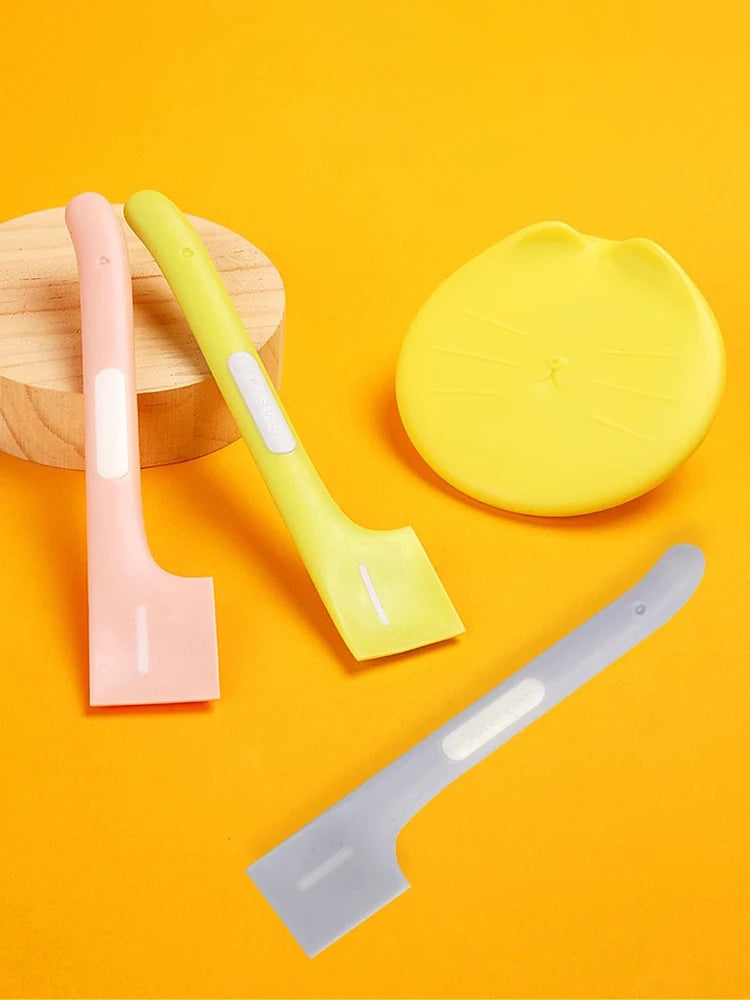 Pet Food Can Spoon And Lid, Cute Long Handle Spoon, Suitable For Wet Food, Canned Food, Snacks, Easy To Clean, Cats And Dogs