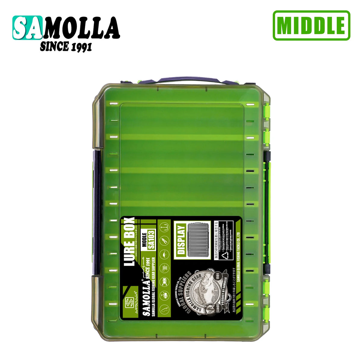 SAMOLLA Large Fishing Tackle Box Lure Storage Double Sided Lure Hook Boxes Baits Container Storage Case Fishing Accessories