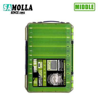 SAMOLLA Large Fishing Tackle Box Lure Storage Double Sided Lure Hook Boxes Baits Container Storage Case Fishing Accessories