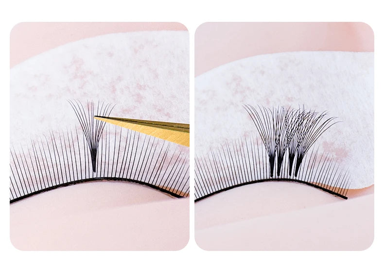 Song lashes Promade Fans 3D-10D07Pointy base loose fans Sharp thin root Korea PBT material 500 Fans Eyelash Extensions Choice