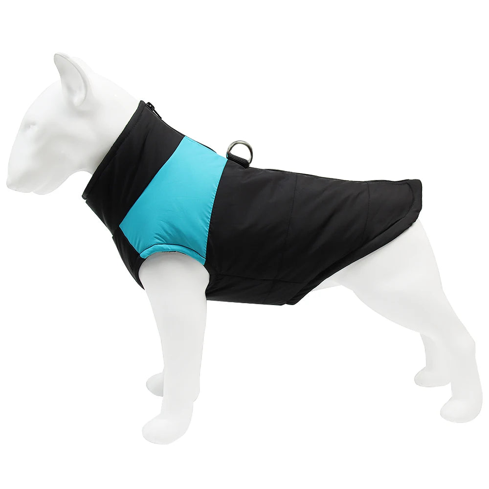 Waterproof Pet Dog Coat Vest For Small Large Dogs Winter Warm Puppy Clothes with D-ring Kitten Costume Golden Retriever Jacket