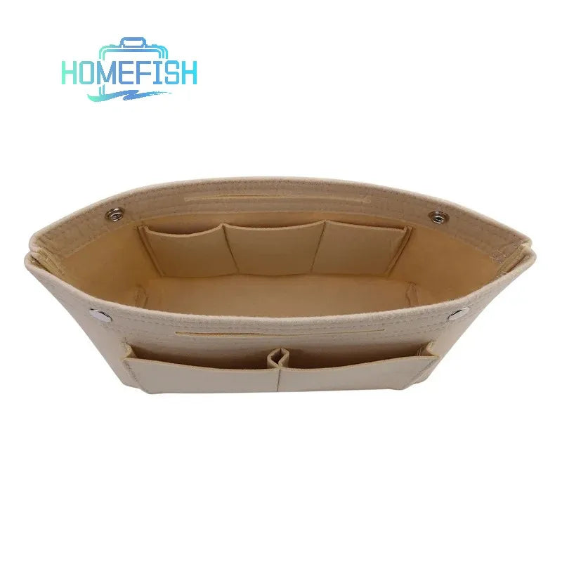 HOMEFISH Multifunction Insert Makeup Bag Women Travel Inner Purse Cosmetic Bags For Ladies Portable Storage Organizer Tote 2024