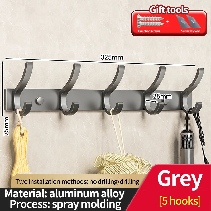no drill Door Behind Hook Storage Wall Hanging Clothes Hanger Coat Hook Punch-free Bathroom Hanger Bedroom Organizer Storage Kit