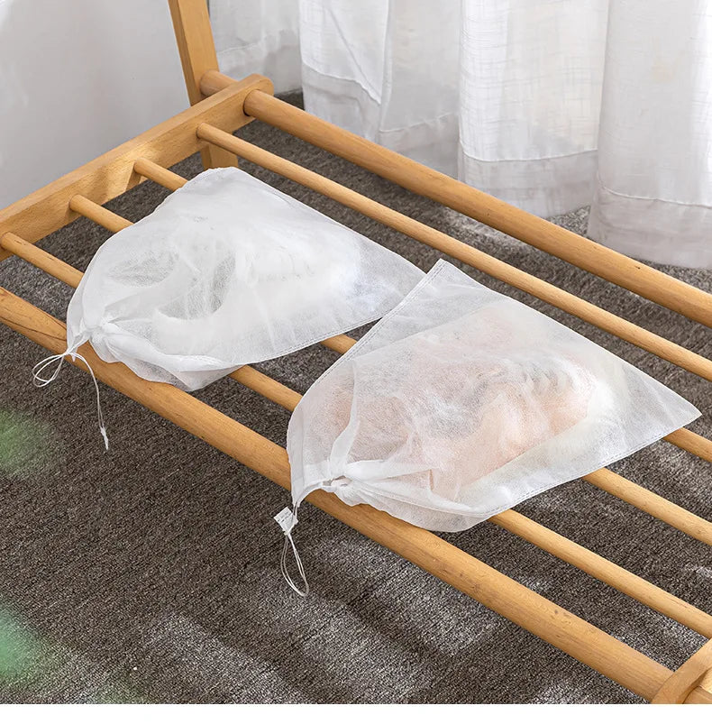 10pcs Shoes Storage Bag Closet Organizer Non-woven Travel Portable Bag Waterproof Pocket Clothing Classified Hanging Bags